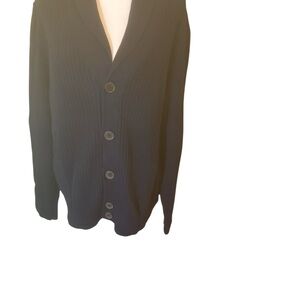 Tommy Hilfiger Sweater Mens Sz XL Blue Cardigan Button Front Logo long Sleeve